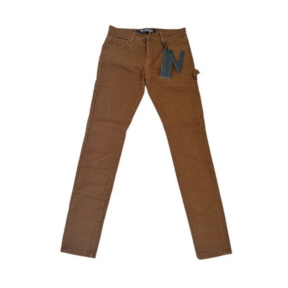 Valabasas Soldier Mens Brown Slim Fit Cargo Pants Size 30 Cotton Blend Durable W